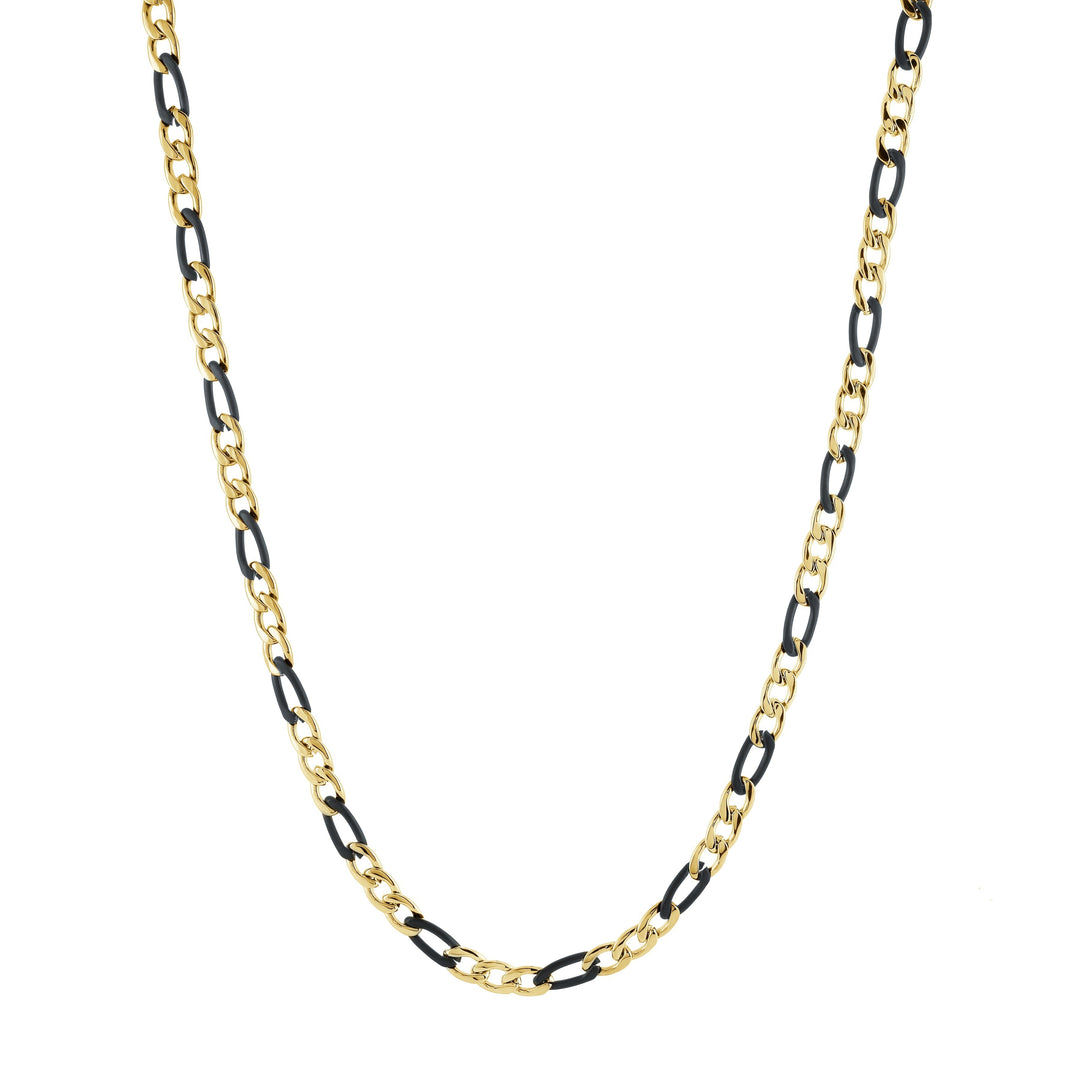 BLACK-GOLD-IP S.STEEL 6MM-FIGARO 20''-CHAIN