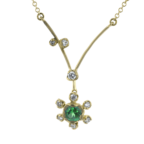 Color Pendant in 18k Gold with Diamonds