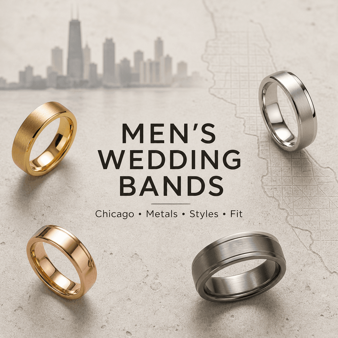 Men's Wedding Bands in Chicago: Metals, Styles and Fit Guide