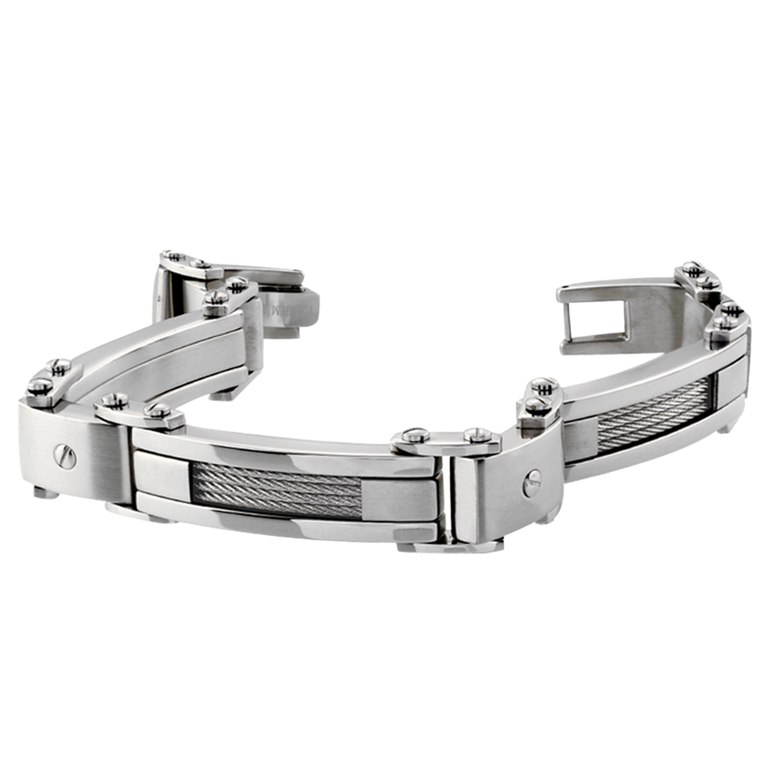 Stainless Steel Fancy Cable Bracelet