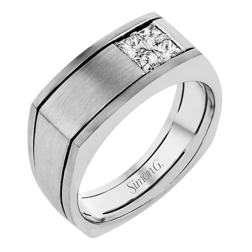 Men Ring in 14k Gold with Diamonds