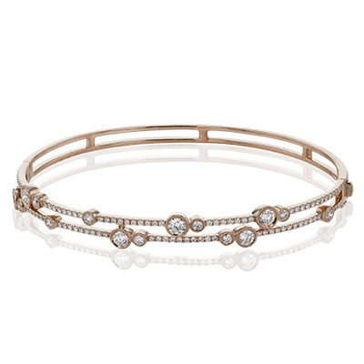 Bangle in 18k Gold with Diamonds