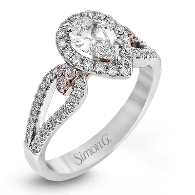 Engagement Ring in 18k Gold with Diamonds