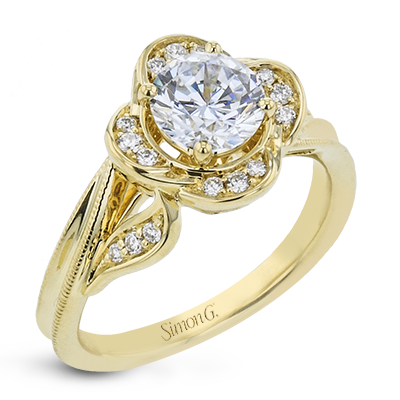 Engagement Ring in 18k Gold with Diamonds