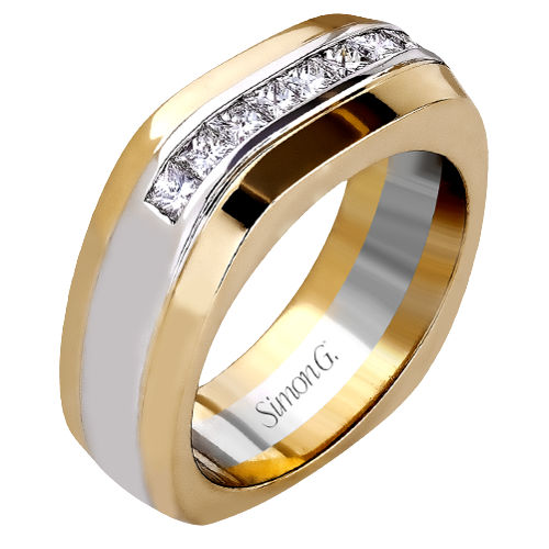 Men Ring in 14k Gold with Diamonds