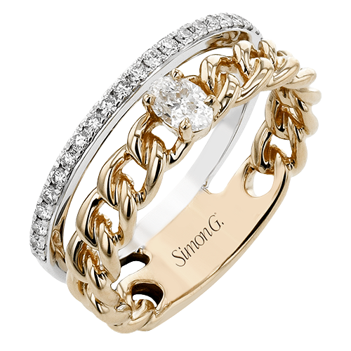 Right Hand Ring in 18k Gold with Diamonds