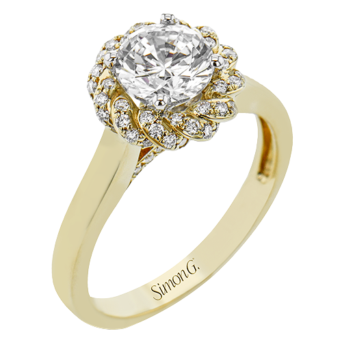 Engagement Ring in 18k Gold with Diamonds