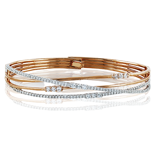 Bangle in 18k Gold with Diamonds