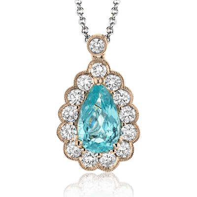 Color Pendant in 18k Gold with Diamonds