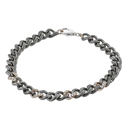 Gent Bracelet in 14k Gold with Diamonds