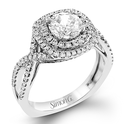 Engagement Ring in 18k Gold with Diamonds