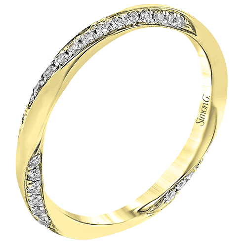 Wedding Band in 18k Gold with Diamonds