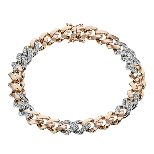 Gent Bracelet in 14k Gold with Diamonds