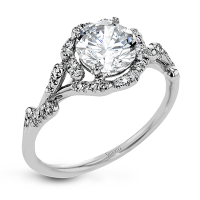 Engagement Ring in Platinum with Diamonds