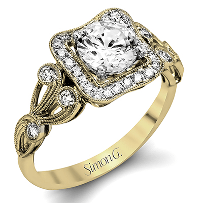 Engagement Ring in 18k Gold with Diamonds