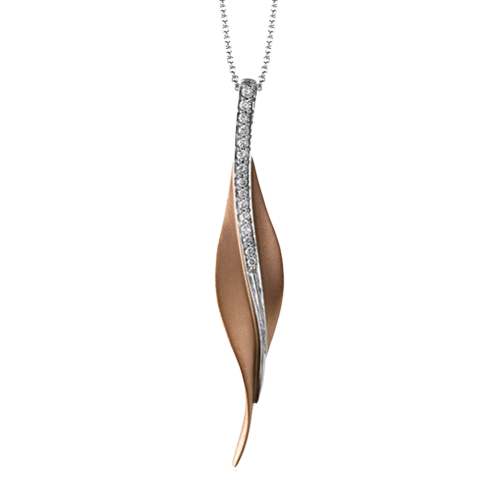 Two-Tone Diamond Pendant in 14K Gold & 18K Gold