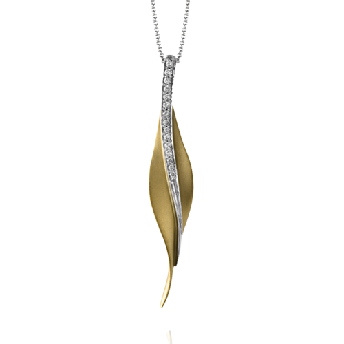 Two-Tone Diamond Pendant in 14K Gold & 18K Gold