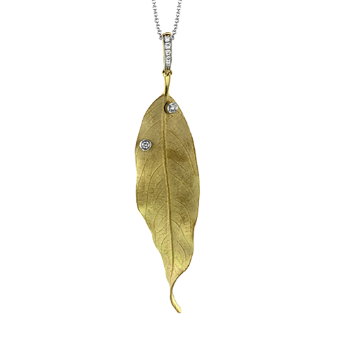 Two-Tone Fashion Pendant in 14K Gold, 18K Gold & Platinum