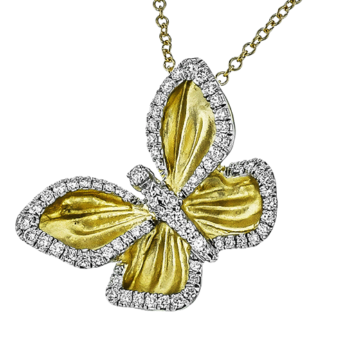 1/4 CTW Diamond Pendant in 14K Gold & 18K Gold Two-Tone Design