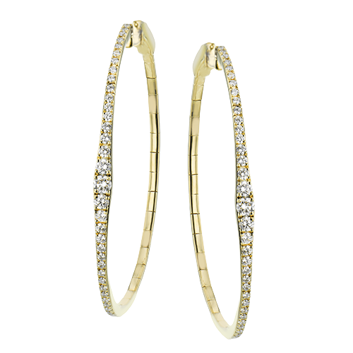 Diamond Hoop Earrings in 14K Gold and 18K Gold