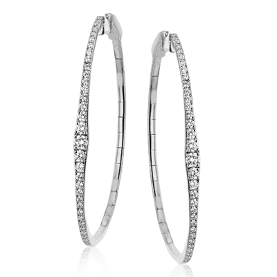 Diamond Hoop Earrings in 14K Gold and 18K Gold
