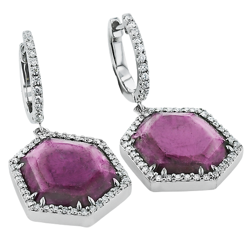 Color Gemstone Fashion Earrings in 14K Gold & 18K Gold