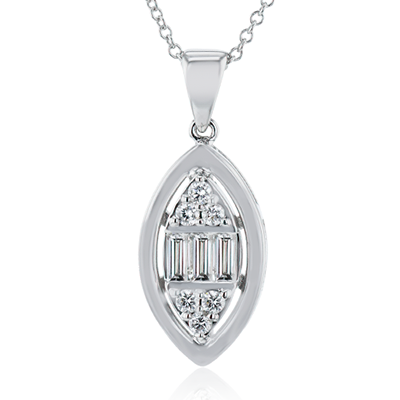 1/4 CTW Marquise Diamond Pendant in 14K Gold & 18K Gold