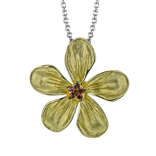 Two-Tone Diamond Pendant in 14K Gold & 18K Gold