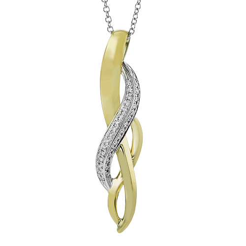 1/12 CTW Diamond Two-Tone Gold Pendant in 14K Gold & 18K Gold