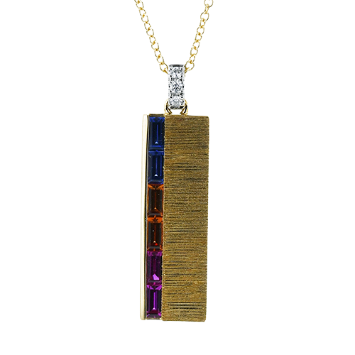 Two-Tone Gold Color Pendant in 14K Gold & 18K Gold