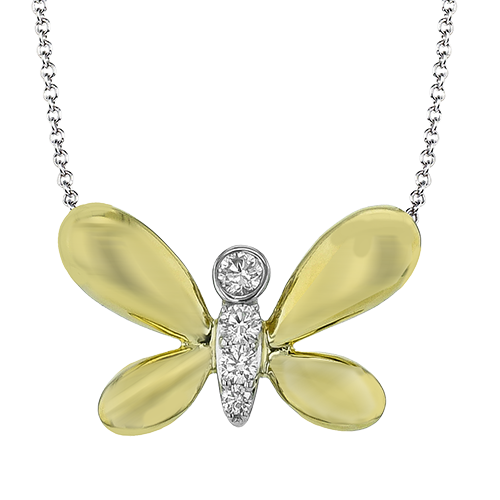 1/4 CTW Diamond Pendant in 14K and 18K Two-Tone Gold