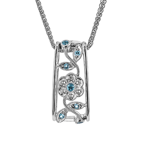 Elegant Color Pendant in 18K Gold