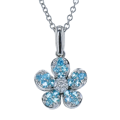 Color Gemstone Pendant in 14K Gold and 18K Gold