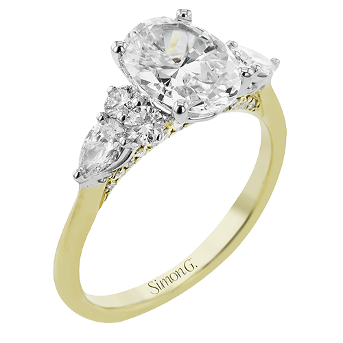 1/4 CTW Oval Diamond Engagement Ring in 14K Gold & 18K Gold