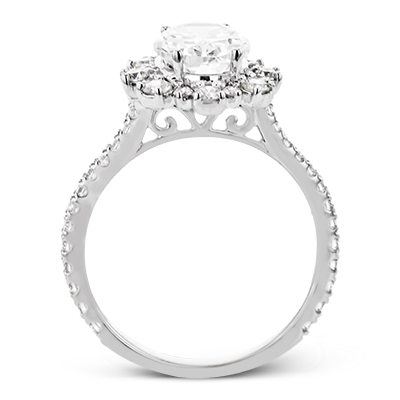 5/8 CTW Oval Diamond Engagement Ring Semi-Mount in 14K Gold, 18K Gold & Platinum