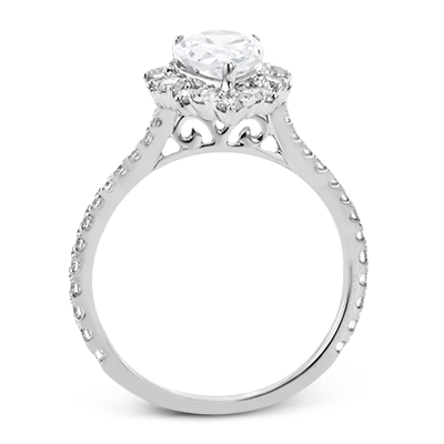 Pear Shape Diamond Engagement Ring in 14K Gold, 18K Gold & Platinum