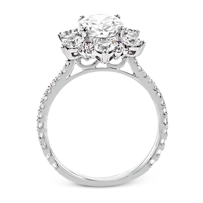 Oval Semi-Mount Engagement Ring Setting in 14K Gold, 18K Gold & Platinum