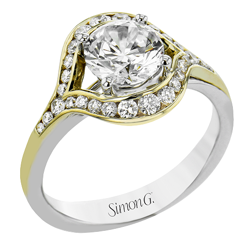 3/8 CTW Round Diamond Engagement Ring in 14K Gold, 18K Gold & Platinum