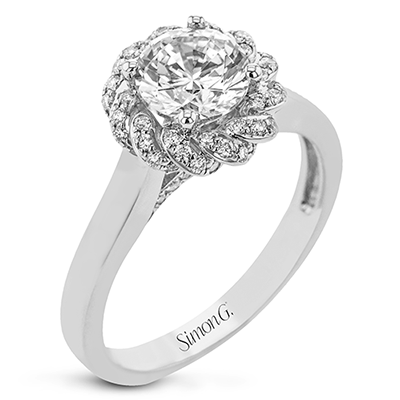 1/4 CTW Round Diamond Engagement Ring Setting in 14K Gold, 18K Gold & Platinum