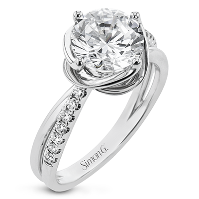 1/8 CTW Round Diamond Semi-Mount Engagement Ring in 14K Gold, 18K Gold & Platinum