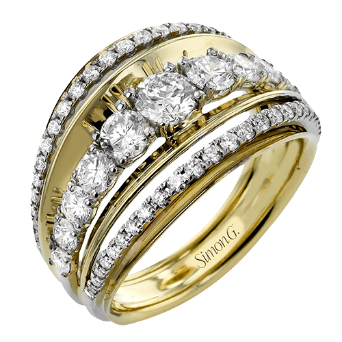 1/2 CTW Diamond Right Hand Ring in 14K Gold & 18K Gold