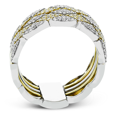 Two-Tone Fashion Right Hand Ring in 14K Gold & 18K Gold