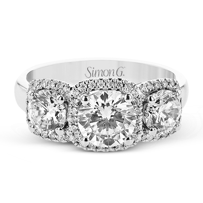 Round Engagement Ring Semi-Mount for 1 CT Center in 14K Gold, 18K Gold & Platinum