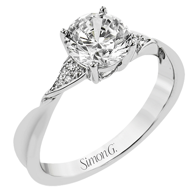 1/20 CTW Diamond Round Semi-Mount Engagement Ring in 14K Gold, 18K Gold & Platinum