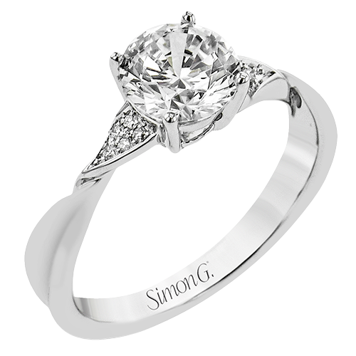 1/20 CTW Diamond Round Semi-Mount Engagement Ring in 14K Gold, 18K Gold & Platinum