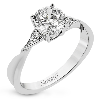 1/20 CTW Diamond Round Semi-Mount Engagement Ring in 14K Gold, 18K Gold & Platinum