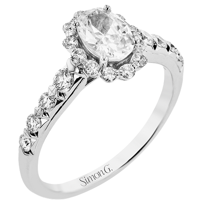 2/5 CTW Oval Diamond Engagement Ring in 14K Gold, 18K Gold & Platinum