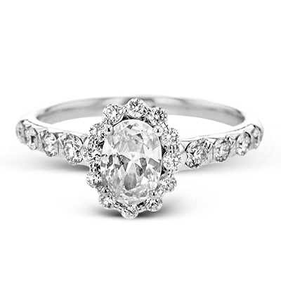2/5 CTW Oval Diamond Engagement Ring in 14K Gold, 18K Gold & Platinum
