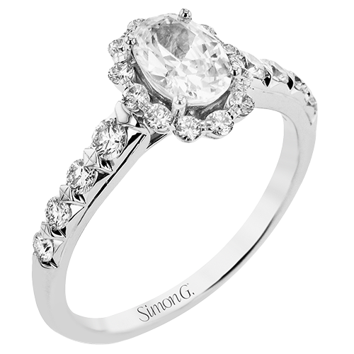2/5 CTW Oval Diamond Engagement Ring in 14K Gold, 18K Gold & Platinum