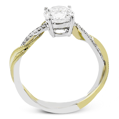 Round Diamond Engagement Ring Setting in 14K Gold, 18K Gold & Platinum